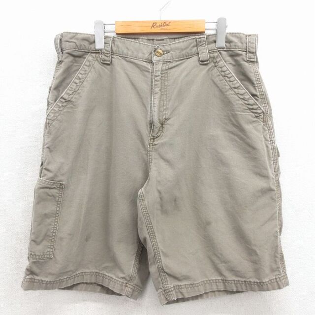 カーハート ハーフペインターパンツ ダック地 ベージュ W36 | 古着