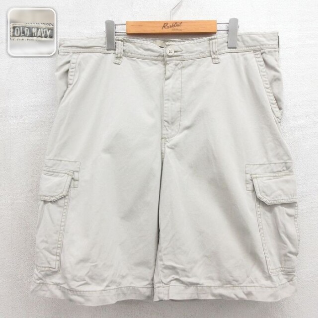 【20%OFF】オールドネイビー ハーフカーゴパンツ ベージュ 実寸W38 | 古着