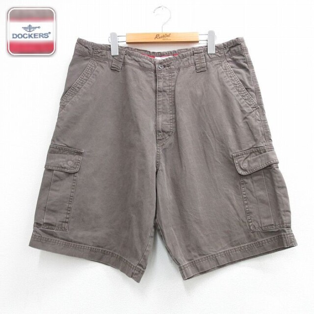 【20%OFF】ドッカーズ ショートカーゴパンツ ブラウン 実寸W38 | 古着