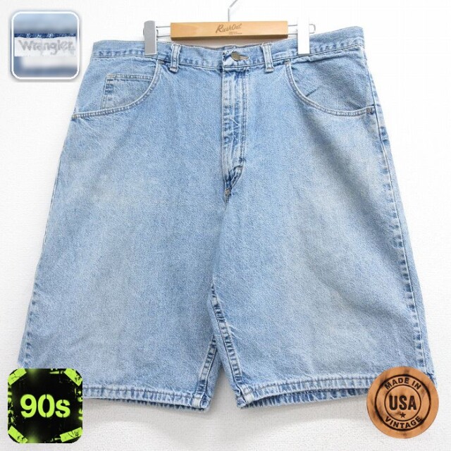 【20%OFF】ラングラー 90s ショートパンツ ブルー 実寸W36 | 古着