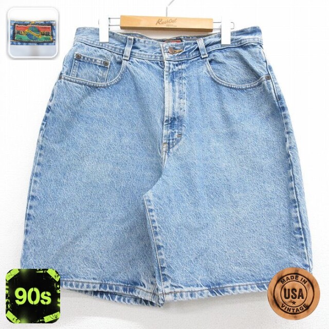 【20%OFF】STRUCTURE 90s ショートパンツ デニム ブルー 実寸W34 | 古着