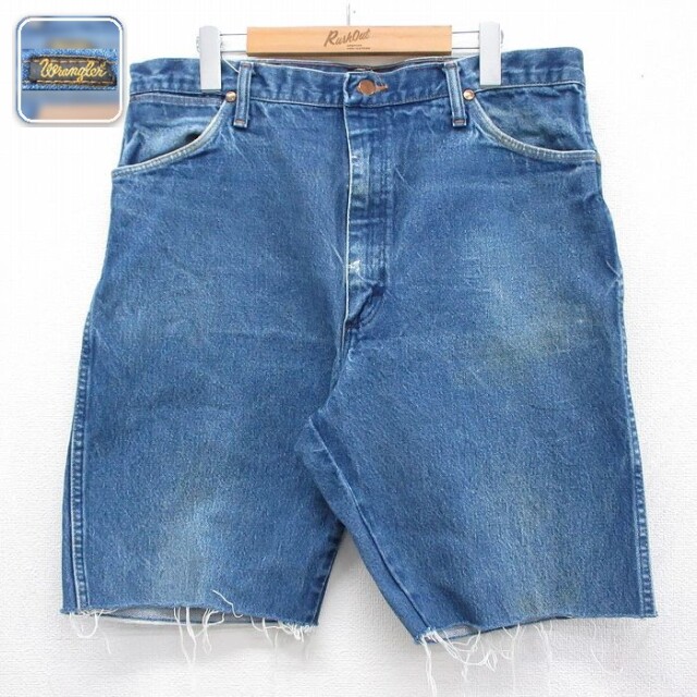 【20%OFF】ラングラー 90s ショートパンツ デニム ネイビー 実寸W36 | 古着