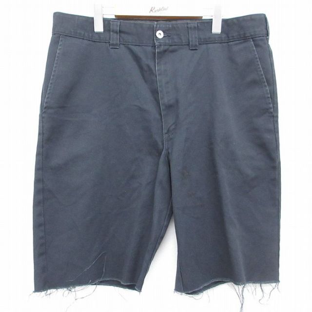 ディッキーズ ショートワークパンツ SKATEBORDING ブラック 実寸W38 | 古着