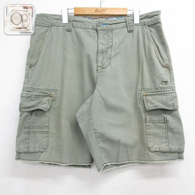 【20%OFF】オーシャンパシフィック ショートカーゴパンツ カーキ 実寸W38 | 古着
