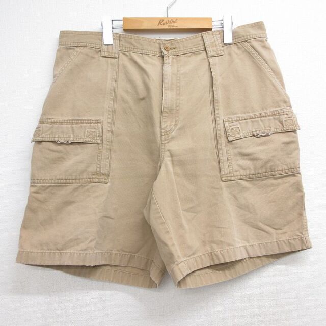 エルエルビーン 00s ショートブッシュパンツ ダック地 ベージュ 実寸W38 | 古着