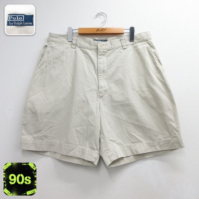 ラルフローレン 90s ショートチノパンツ PHILIP ベージュ 実寸W37 | 古着