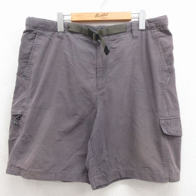 コロンビア ショートカーゴパンツ グレー メンズ実寸W35 | 古着