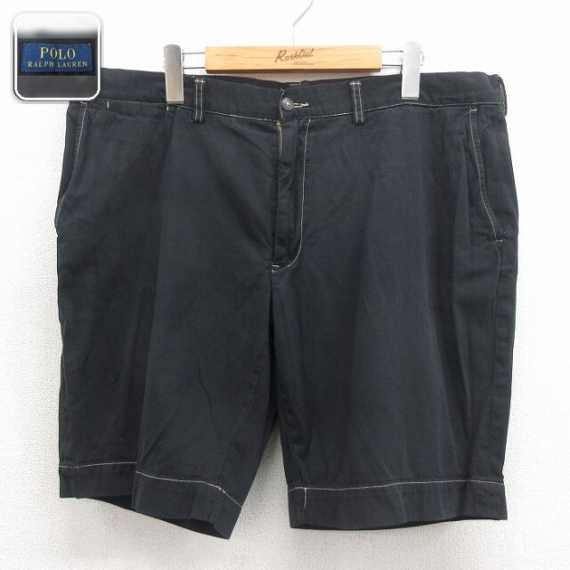 【20%OFF】ラルフローレン ショートパンツ ブラック 実寸W38 | 古着