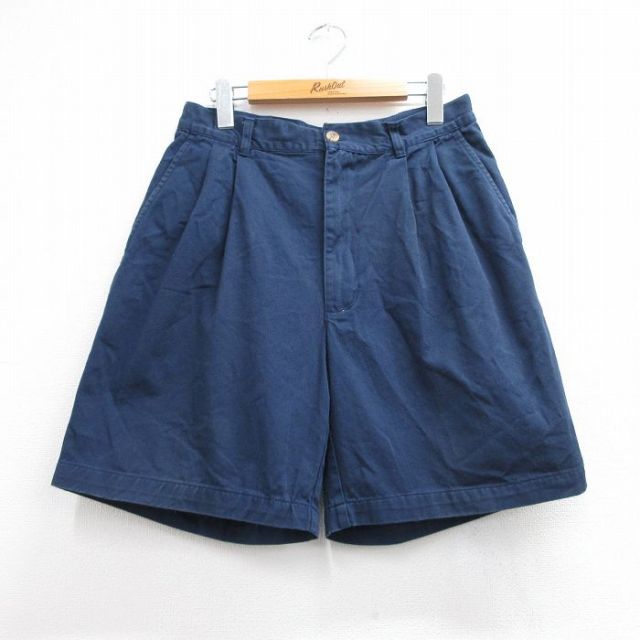 実寸W31 ショートパンツ ネイビー メンズ | 古着