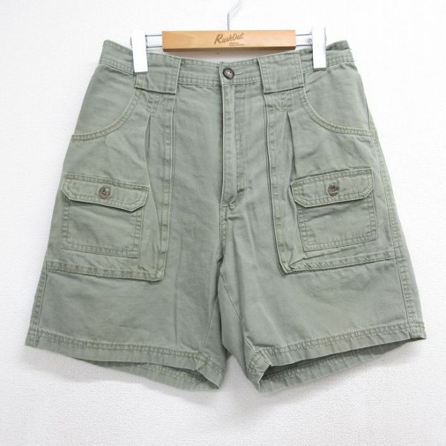W33★古着 レッドヘッド ショート ブッシュ パンツ ショーツ メンズ コットン カーキ 26jun16