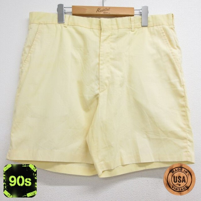 90s ショートパンツ イエロー 実寸W37 | 古着