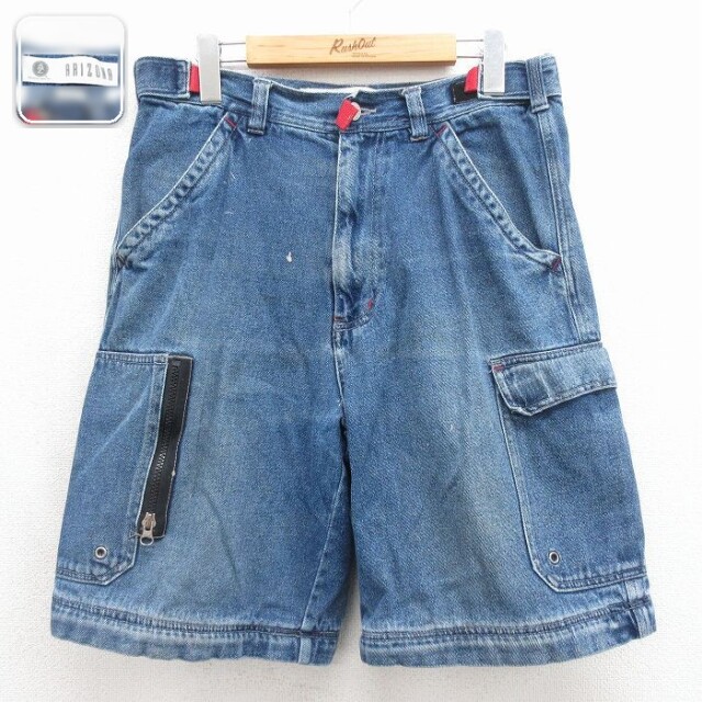 アリゾナジーンズ ショートカーゴパンツ ネイビー 実寸W33 | 古着