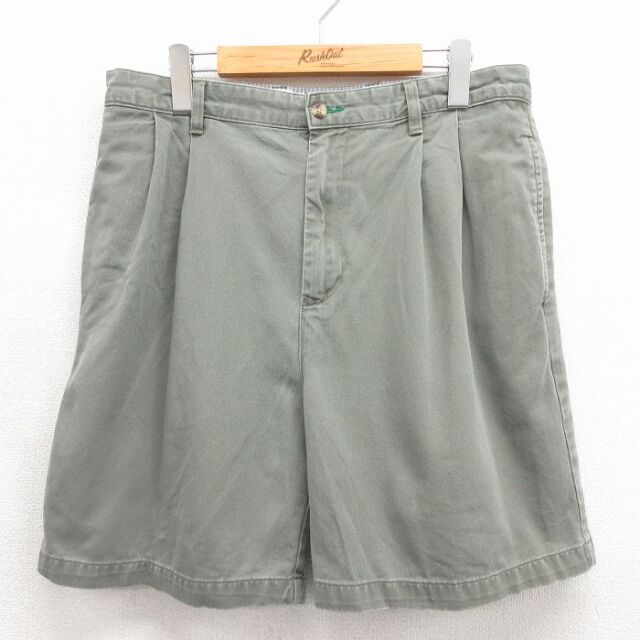トミーヒルフィガー 90s ショートパンツ ワンポイントロゴ カーキ 実寸W34 | 古着