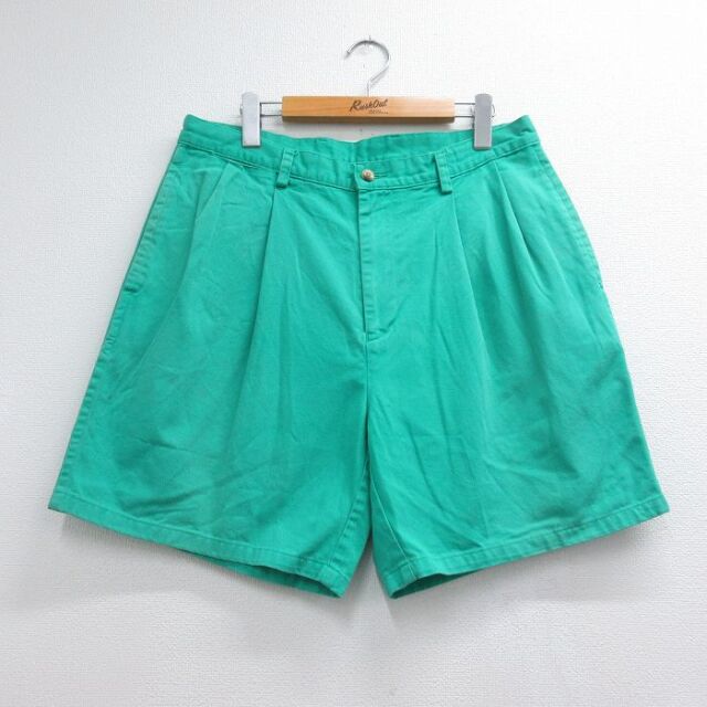 ノーティカ 90s ショートパンツ グリーン 実寸W34 | 古着