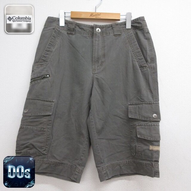 コロンビア 00s ハーフカーゴパンツ グレー 実寸W32 | 古着