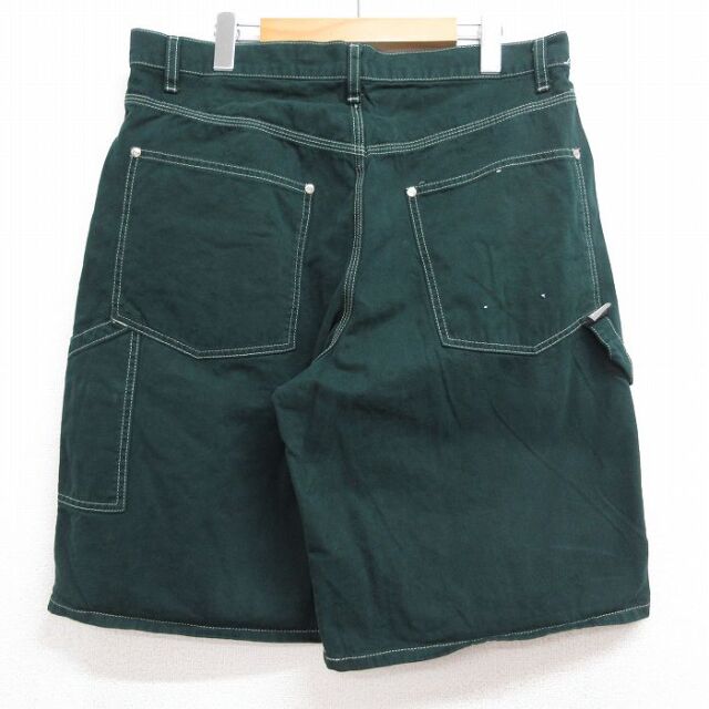 W34/古着 リーバイス Levis シルバータブ ショート ペインター パンツ ショーツ メンズ 00年代 00s コットン グリーン【spe】 26jun18 古着通販 W34☆古着 リーバイス Levis シルバータブ ショート