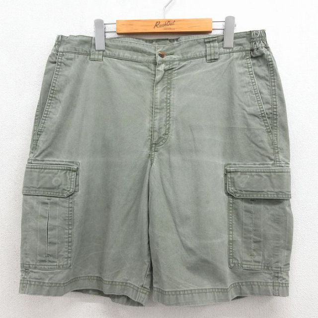 エルエルビーン 00s ショートカーゴパンツ カーキ 実寸W35 | 古着