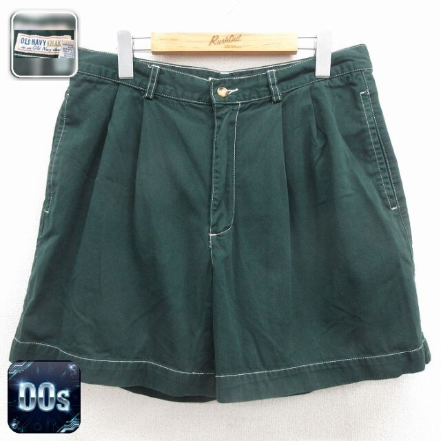 オールドネイビー 00s ショートパンツ グリーン 実寸W33 | 古着