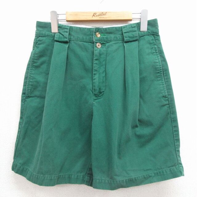 トミーヒルフィガー 90s ショートパンツ グリーン 実寸W30 | 古着