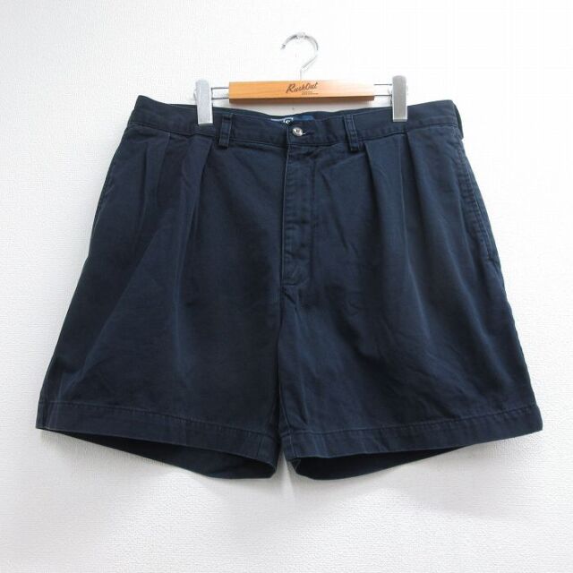 ラルフローレン 90s ショートチノパンツ ANDREW ネイビー 実寸W35 | 古着