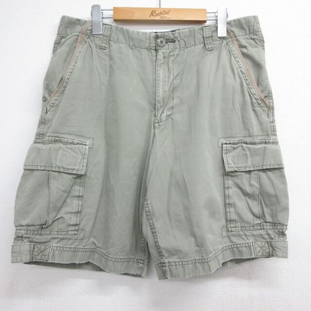 ルート66 ハーフカーゴパンツ カーキ 実寸W34 | 古着