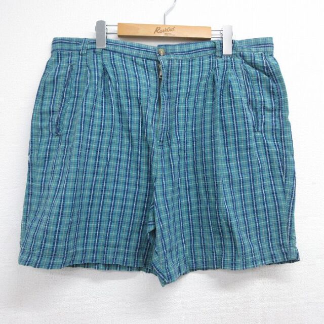 カタリナ ショートパンツ チェック グリーン メンズW38相当 | 古着