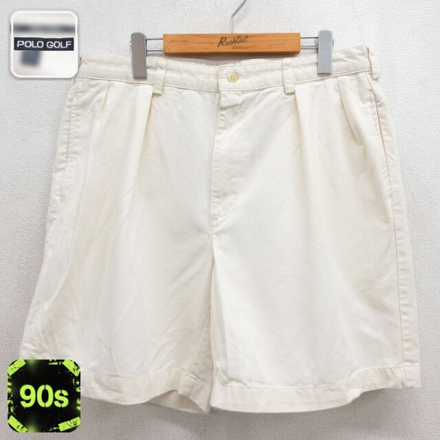 ラルフローレン 90s ショートパンツ ベージュ 実寸W36 | 古着