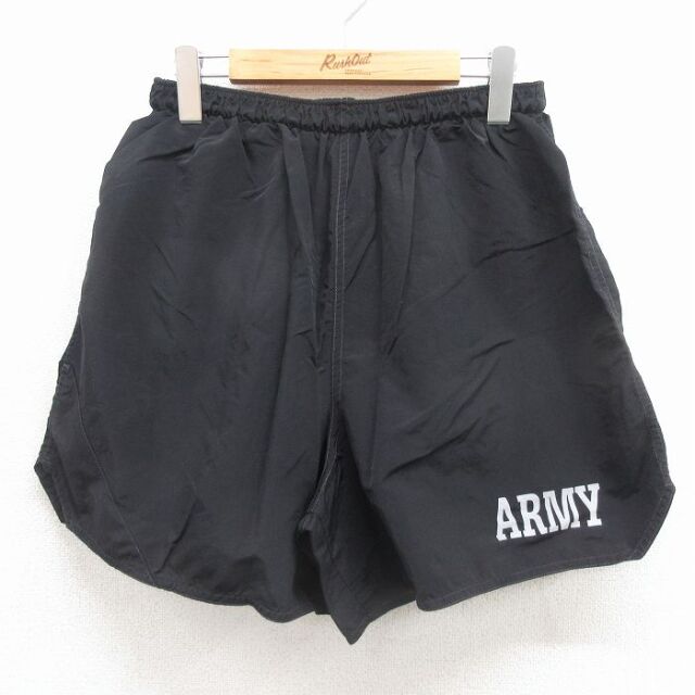 00s ショートミリタリーパンツ ARMY ブラック 実寸W32 | 古着
