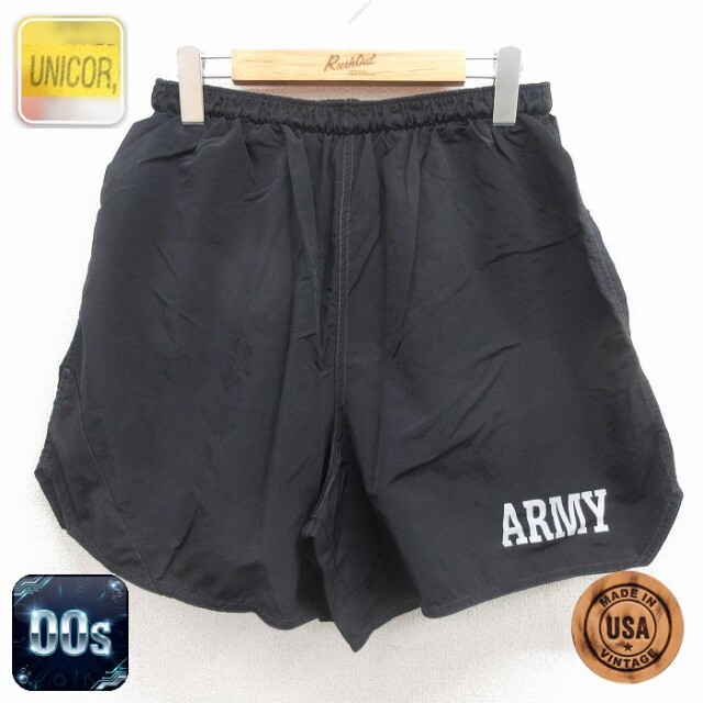 00s ショートミリタリーパンツ ARMY ブラック 実寸W32 | 古着