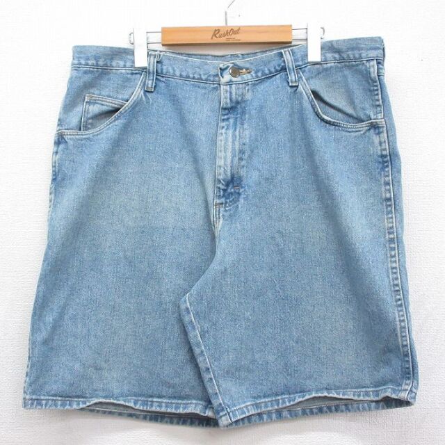 ラングラー ショートパンツ デニム ネイビー 実寸W38 | 古着
