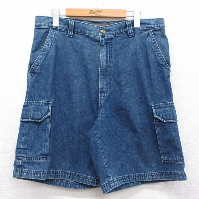Croft & barrow ショートカーゴパンツ ネイビー 実寸W33 | 古着
