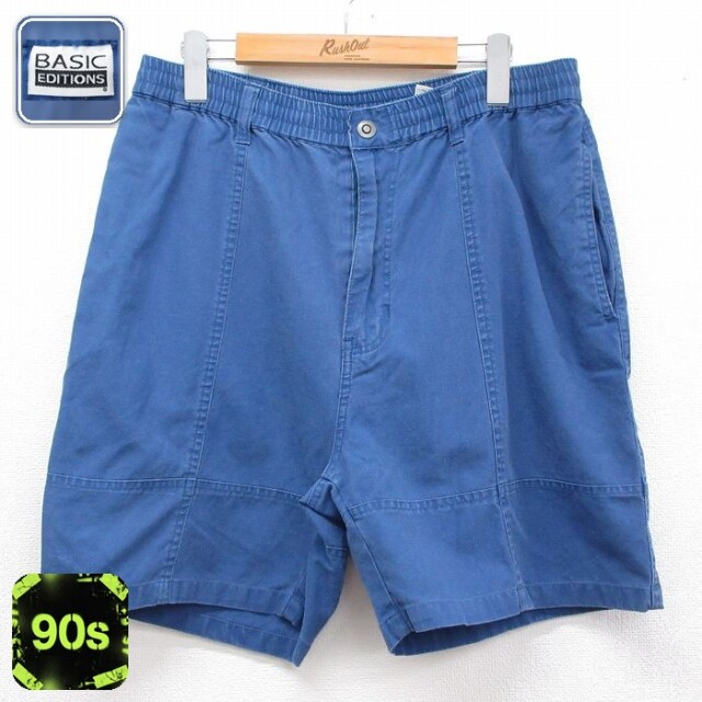 ベーシックエディションズ 90s ショートパンツ ブルー 実寸W34 | 古着