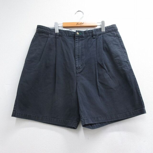 トミーヒルフィガー ショートパンツ ワンポイントロゴ ネイビー 実寸W38 | 古着