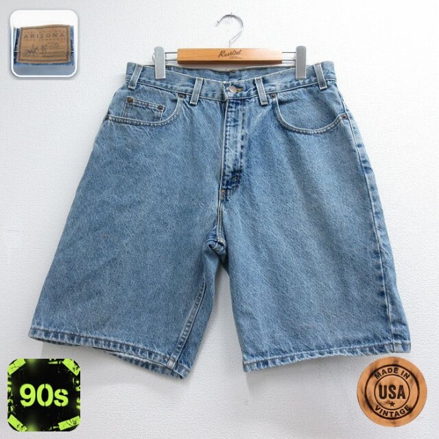 90s ショートパンツ デニム ネイビー 実寸W32 | 古着