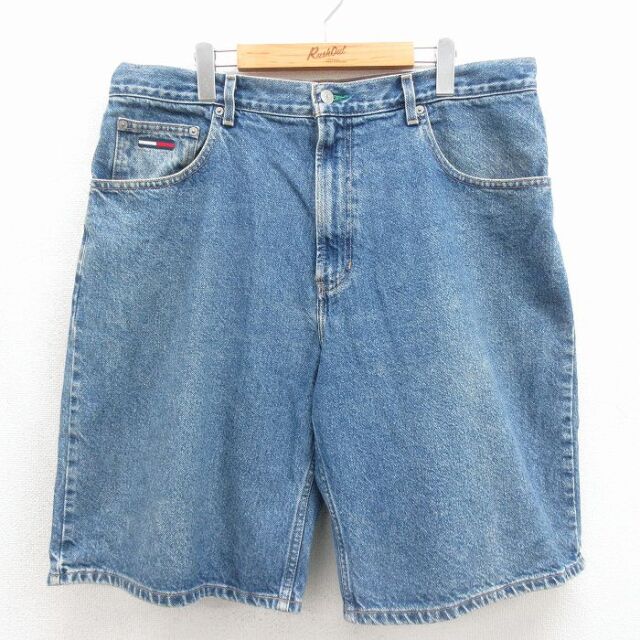 トミーヒルフィガー 90s ショートパンツ デニム ネイビー 実寸W37 | 古着