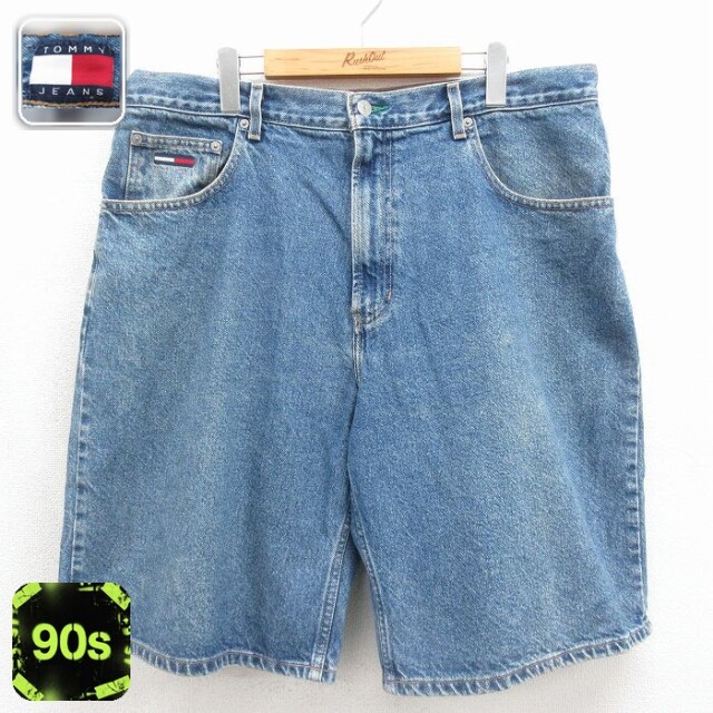 トミーヒルフィガー 90s ショートパンツ デニム ネイビー 実寸W37 | 古着