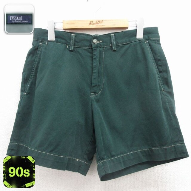 ラルフローレン 90s ショートパンツ グリーン 実寸W30 | 古着