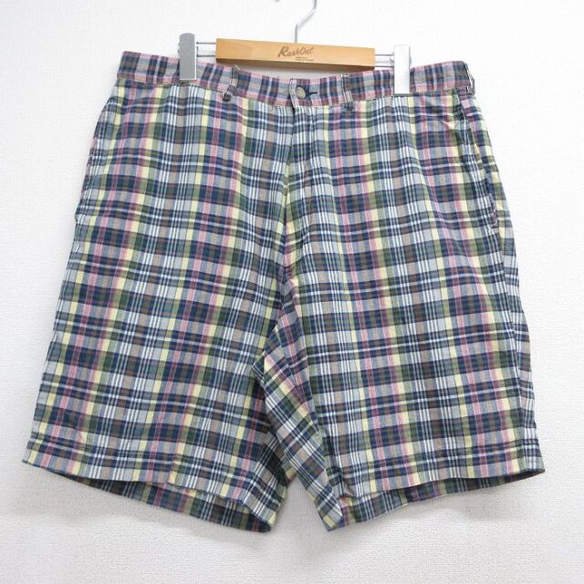 ラルフローレン 90s ショートパンツ ネイビーチェック 実寸W36 | 古着