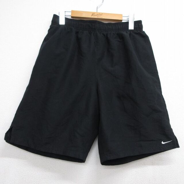 ナイキ ショートパンツ ワンポイントロゴ ブラック 実寸W32 | 古着