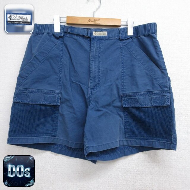 コロンビア 00s ショートブッシュパンツ PFG ネイビー 実寸W37 | 古着