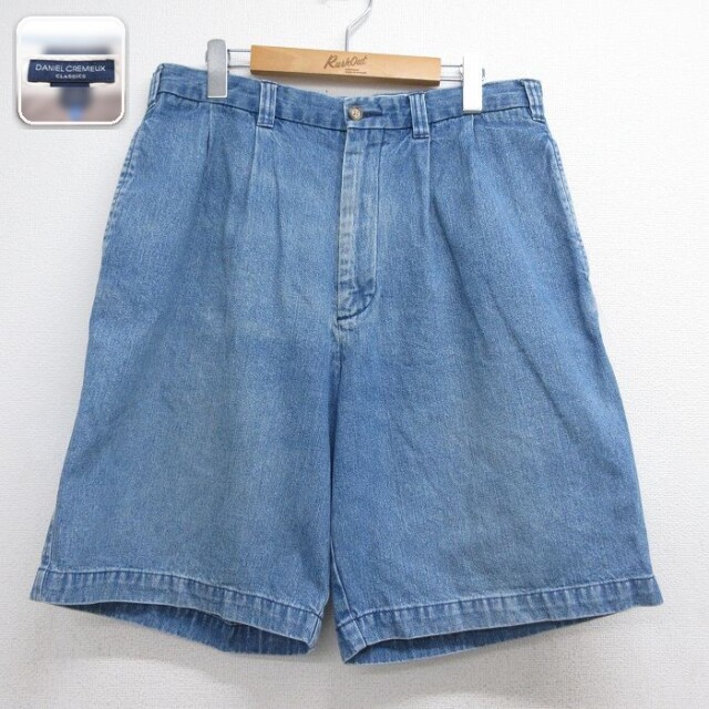実寸W33 ショートパンツ ネイビーデニム | 古着