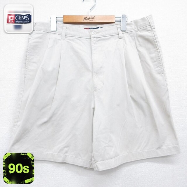 ラルフローレン 90s ショートパンツ ベージュ 実寸W38 | 古着