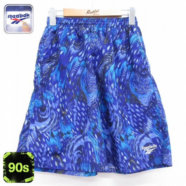 リーボック 90s ショートパンツ ワンポイントロゴ パープル 実寸W27 | 古着