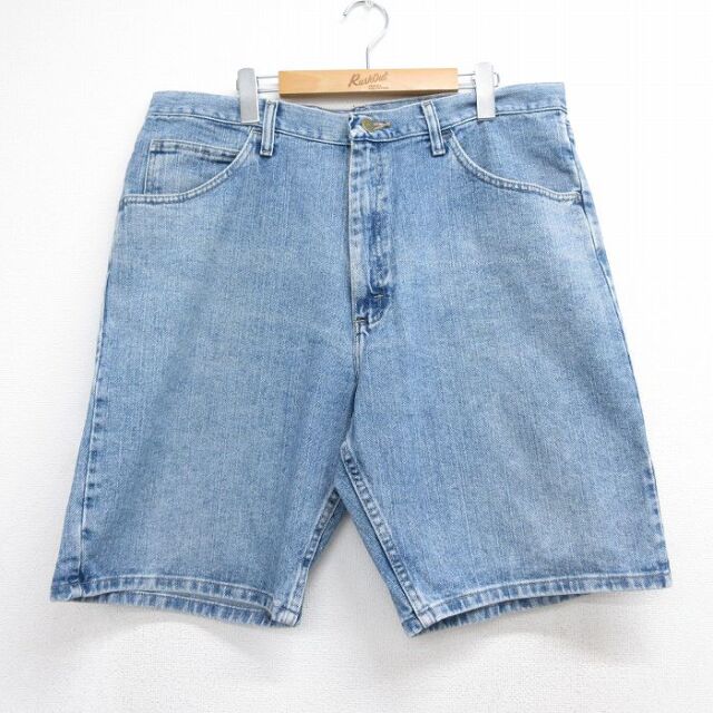 ラングラー ショートパンツ デニム ネイビー 実寸W36 | 古着