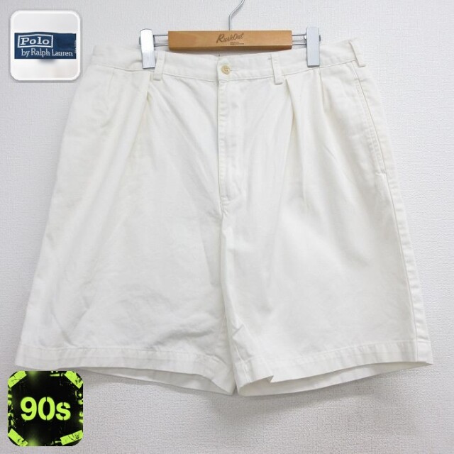 ラルフローレン 90s ショートチノパンツ TYLER ベージュ 実寸W36 | 古着