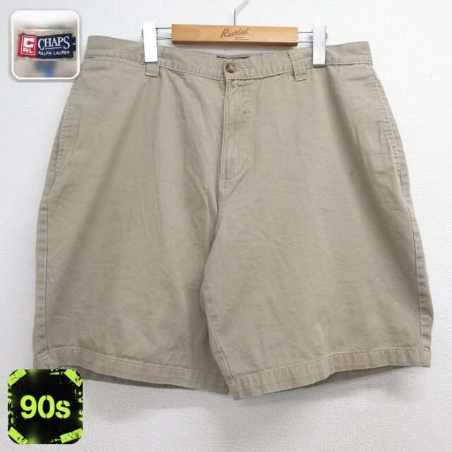 ラルフローレン 90s ショートパンツ ベージュ 実寸W38 | 古着