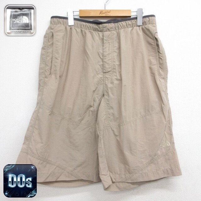 ノースフェイス 00s ショートパンツ ワンポイントロゴ ベージュ 実寸W34 | 古着