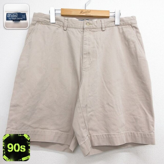 ラルフローレン 90s ショートチノパンツ PROSPECT ベージュ 実寸W34 | 古着