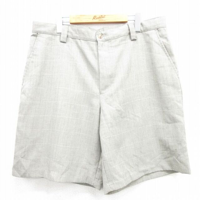 実寸W37 ショートパンツ チェック ベージュ | 古着
