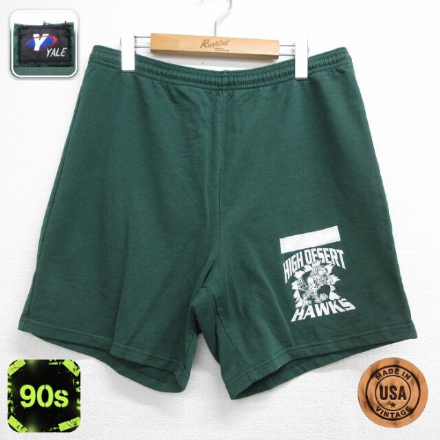 オークス 90s ショートパンツ グリーン 実寸W34 | 古着